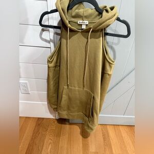Derek Heart Tan cold shoulder  Hoodie